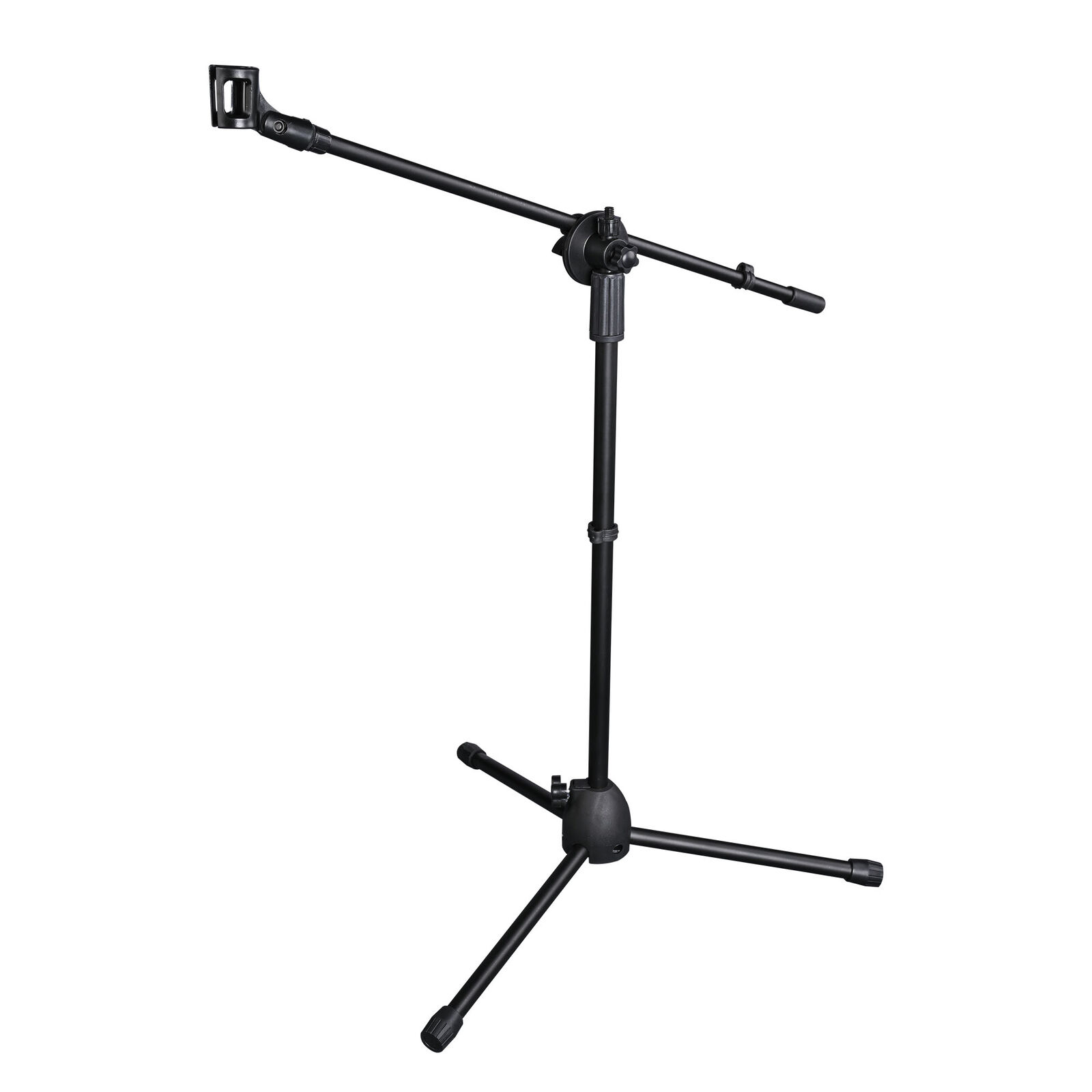 Microphone Stand Clip 90-degree Stage Studio Holder Boom Arm Foldable Tripod