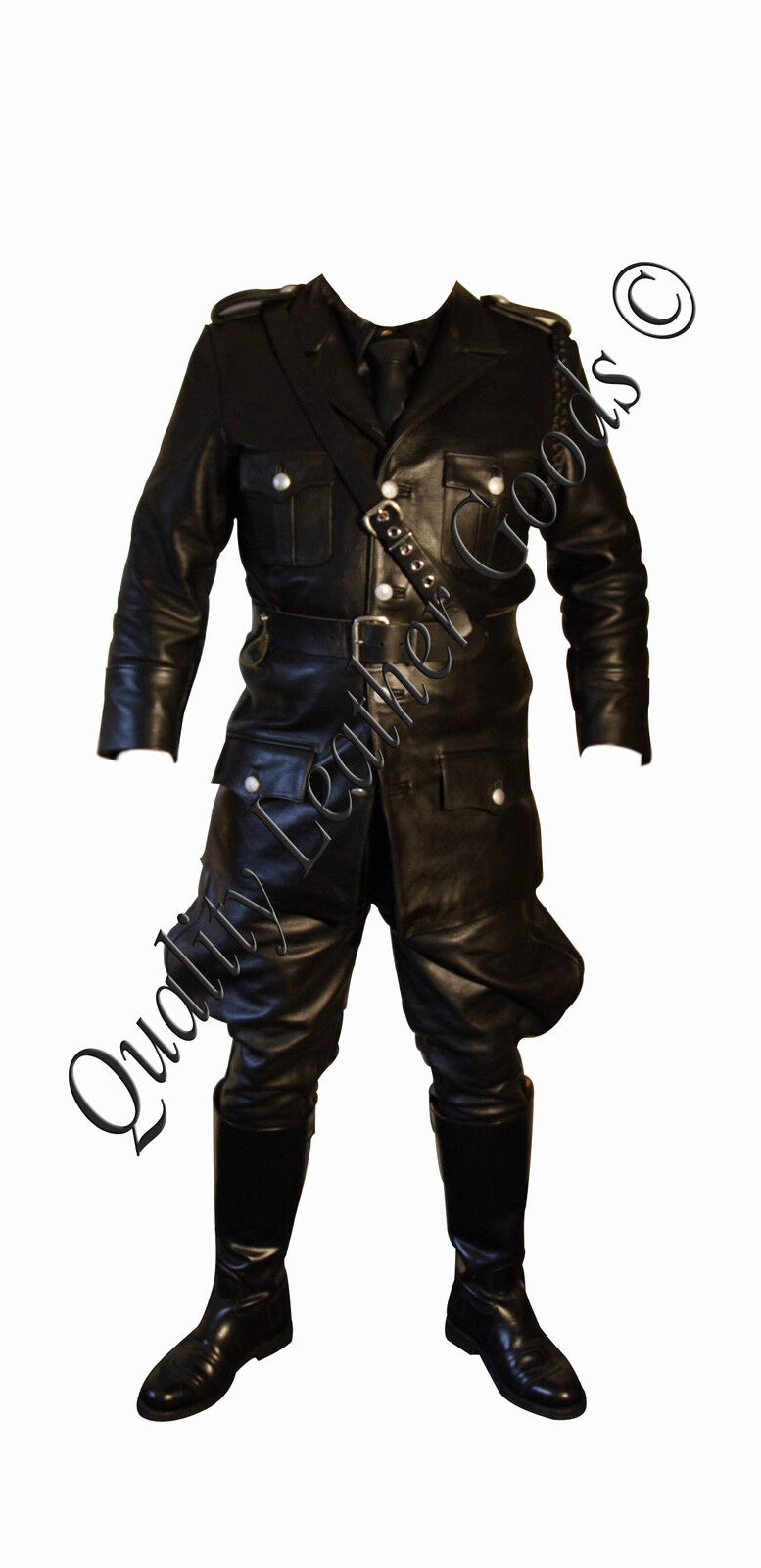 Pure Smooth Leather WWII German Tunic and Breeches - uniform - Colours Available