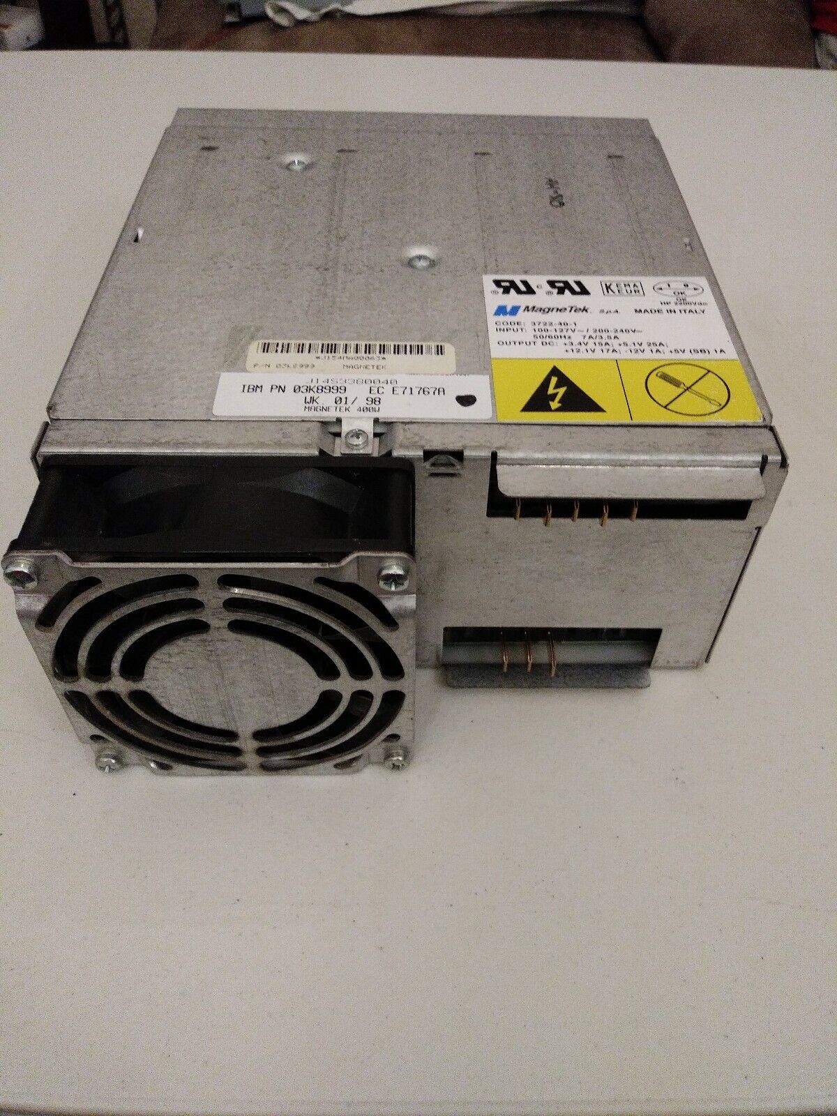Used IBM 400W Powersupply Nf7000 Alim. Server IBM Surepath P/N: 03K8999 Magnetek