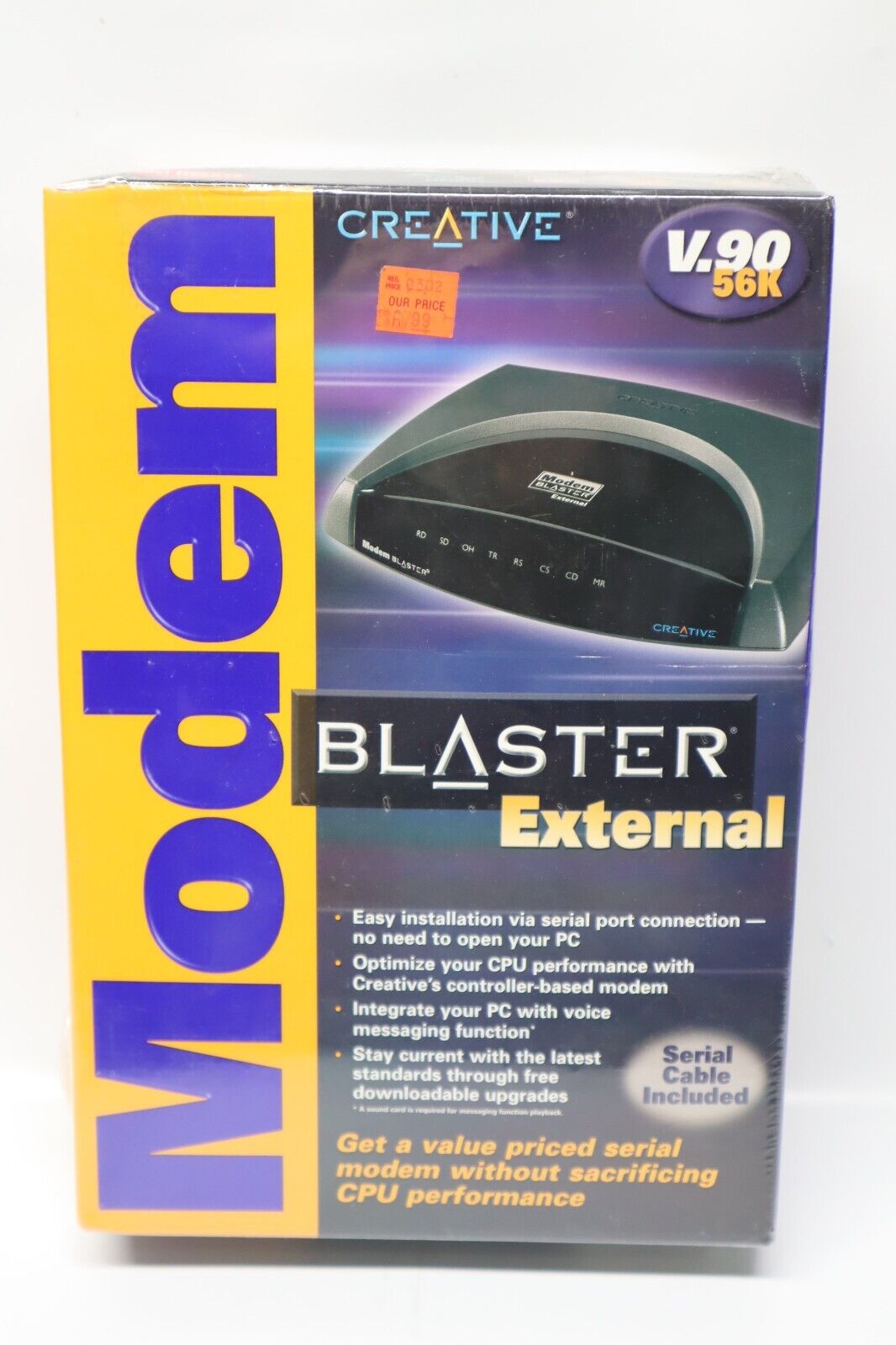 Creative Modem Blaster EXTERNAL V.90 56K WINDOWS 