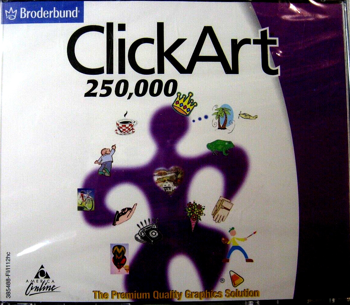 ClickArt 250,000 Premium Quality Graphics Broderbund CD-ROM Windows NEW