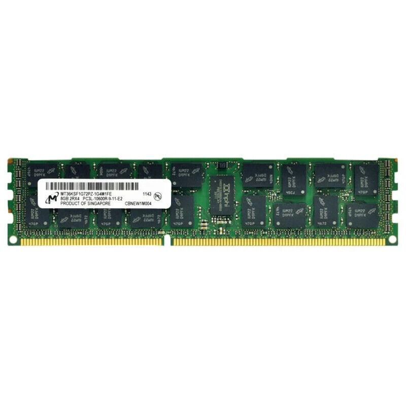 Micron 8GB 2Rx4 PC3L-10600R DDR3-1333MHz ECC Server Ram (MT36KSF1G72PZ-1G4M1FE)