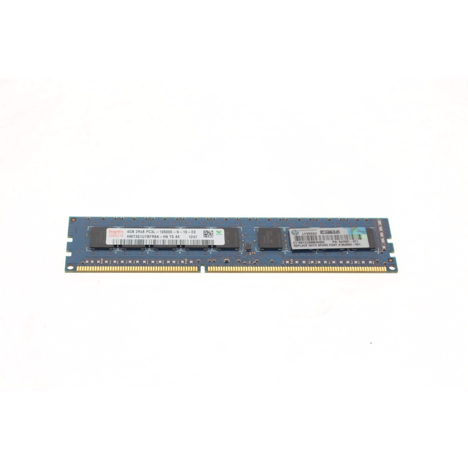 HP 647657-071 4GB PC3L 10600E 2Rx8 Memory Module R1P74 w60