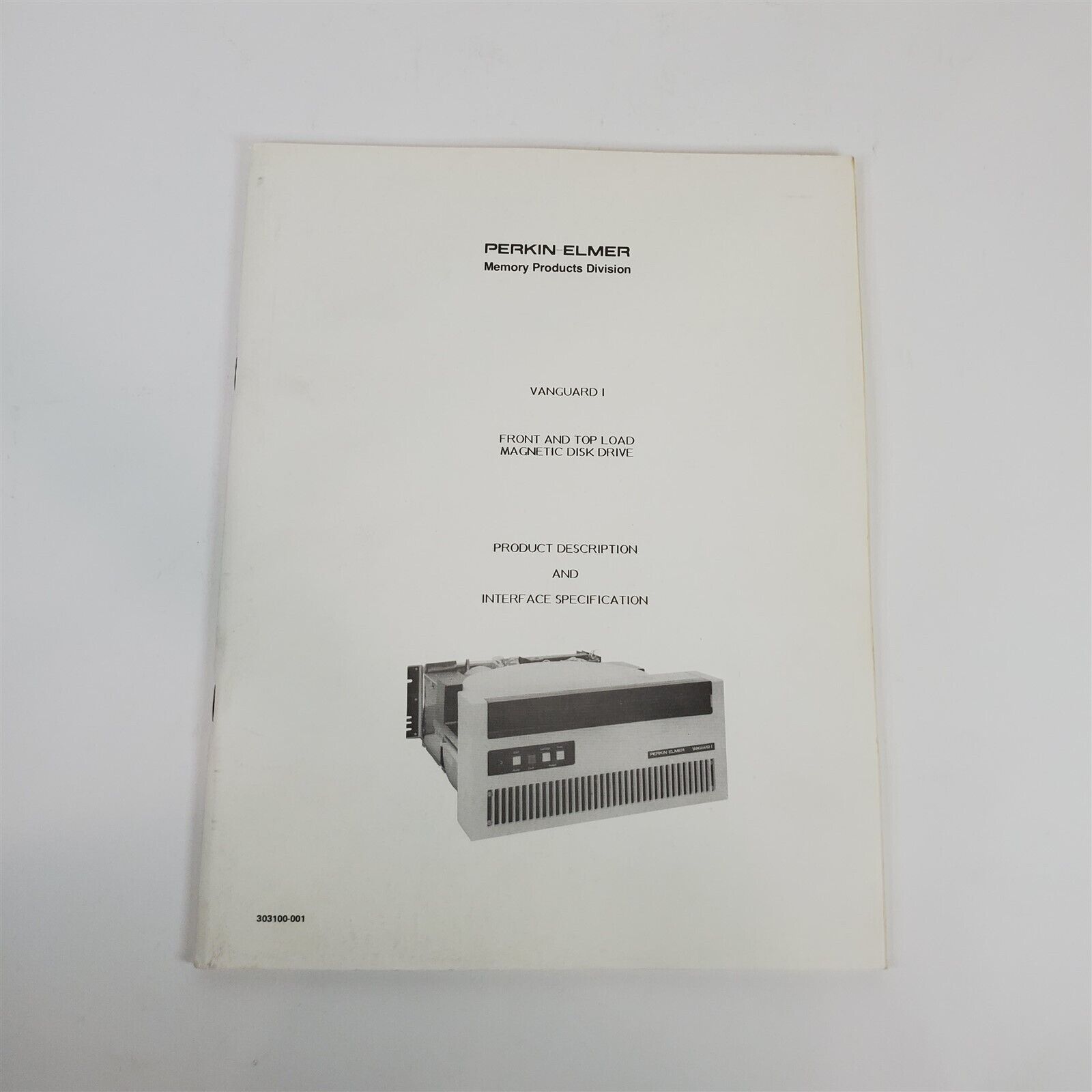 VTG Original Perkin Elmer Vanguard I 5/10/20 MB Disk Drive Product Specs Manual