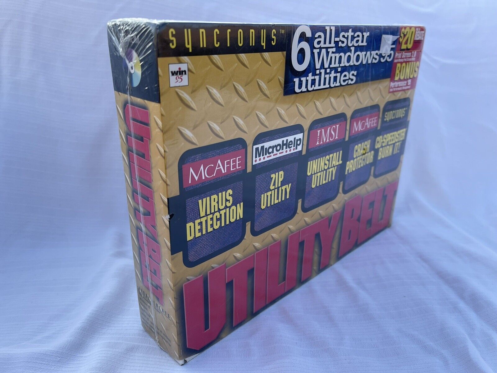 Syncronys 6 Utility Belt All-Star Windows 95 Utilities - Factory Sealed - New