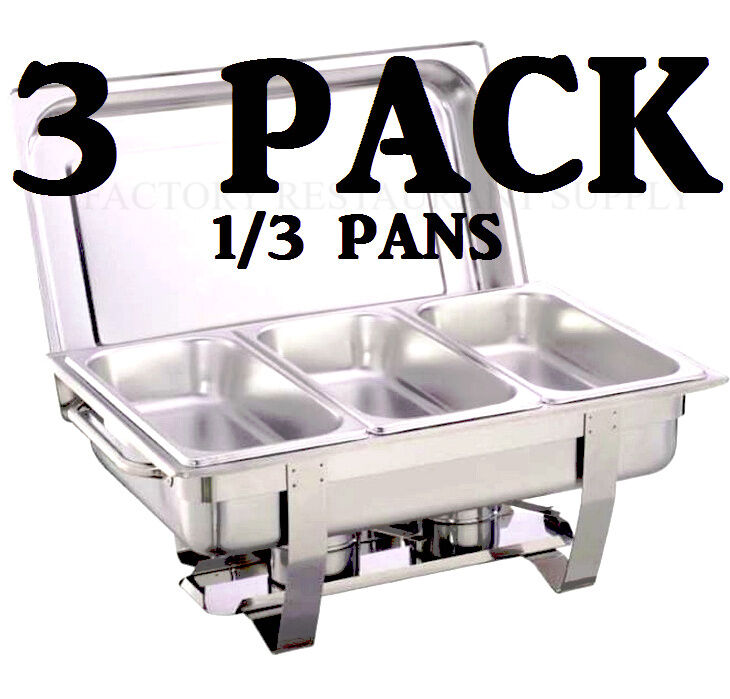 INSERTS ONLY 3 PACK 1/3 SIZE Stainless Steel 2 1/2\