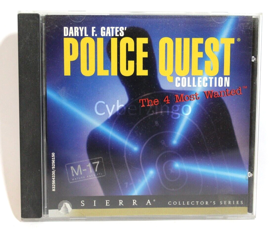 Daryl F Gates Police Quest Computer Game CD-ROM Vintage 1995 PREOWNED
