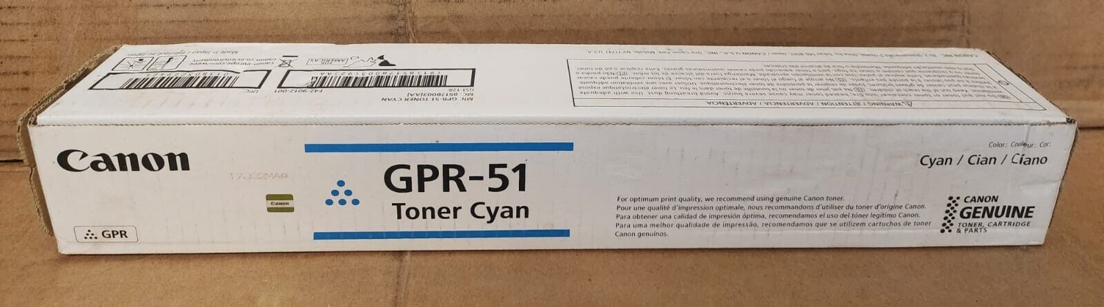 Canon Cyan Toner Cartridge  GPR-51 