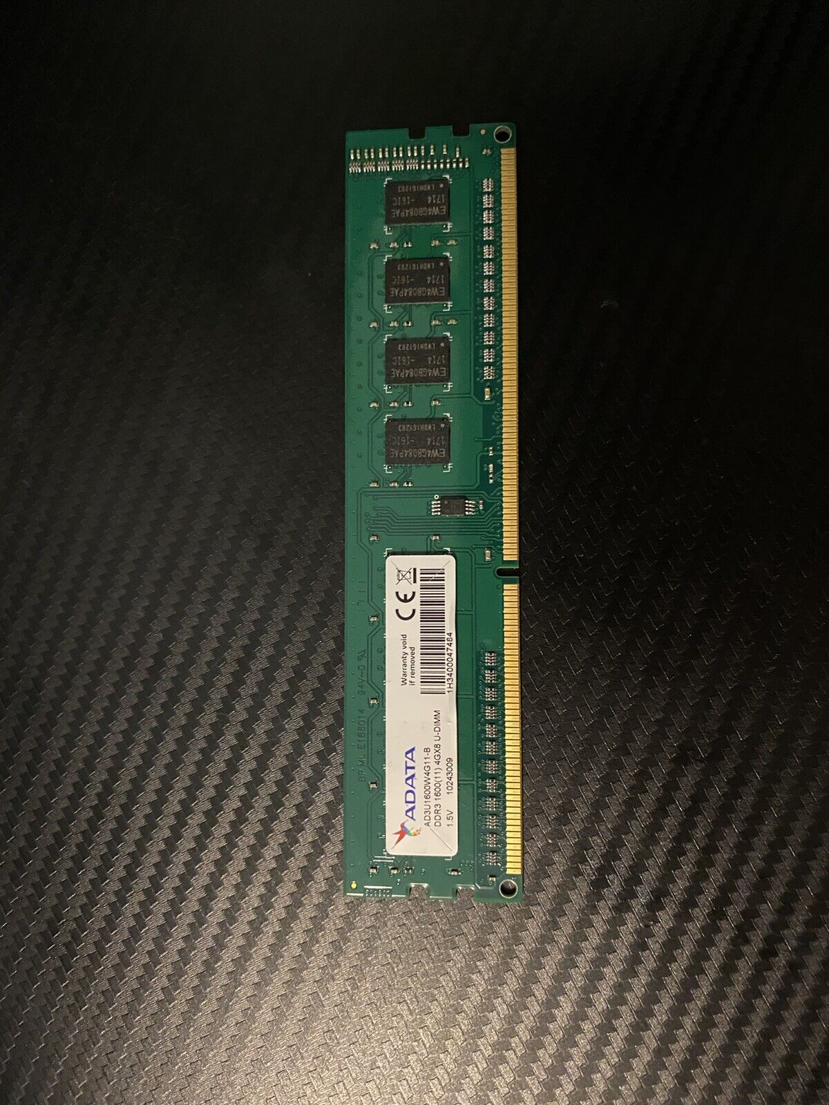 ADATA 8GB (DIMM) 1600MHz DDR3 Memory (AD3U1600W8G11-B) x1
