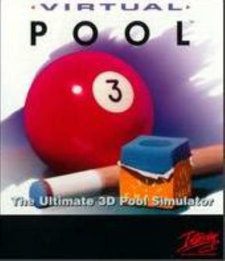 Virtual Pool 1 PC CD billiards 3D table bar cue game 8-ball 9-ball or straight