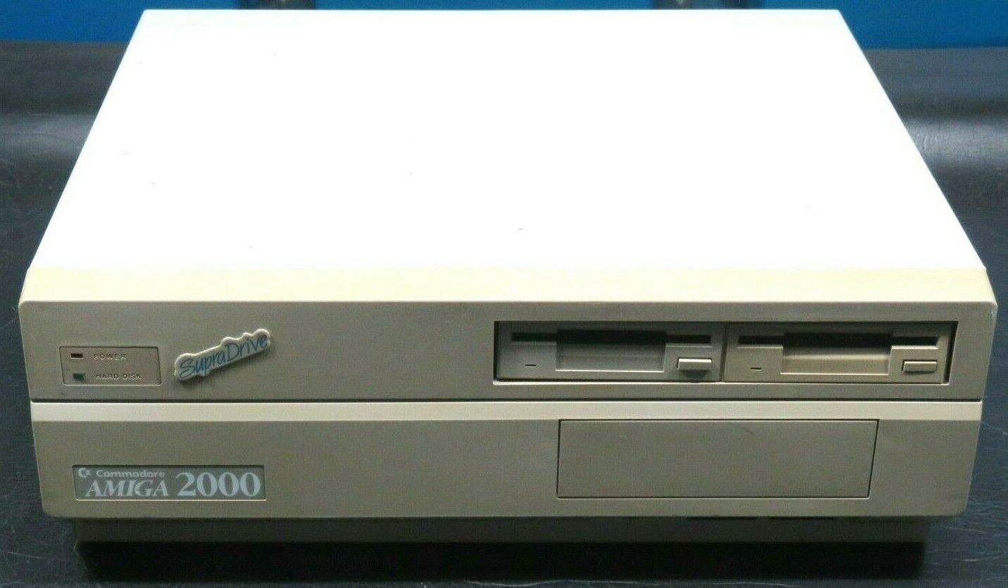 Amiga 2000 Computer With Two Floppy Drives PhonePak Rev 5 Almost 5 MBs Memory