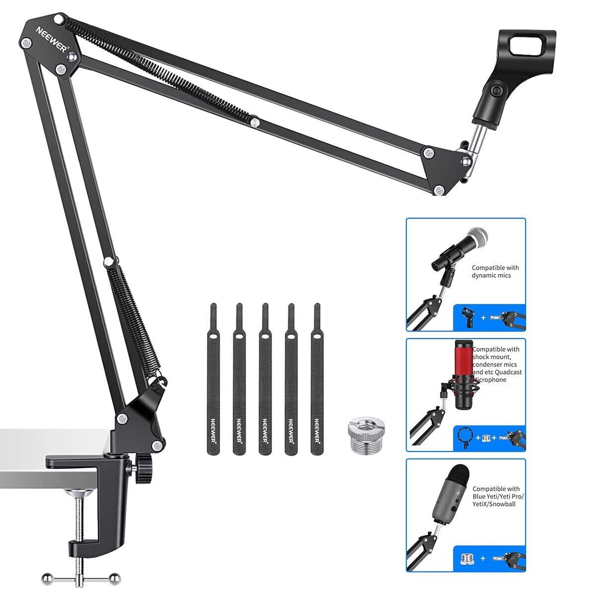 Neewer Microphone Arm Stand, Suspension Boom Scissor Mic Arm Stand for Blue Yeti