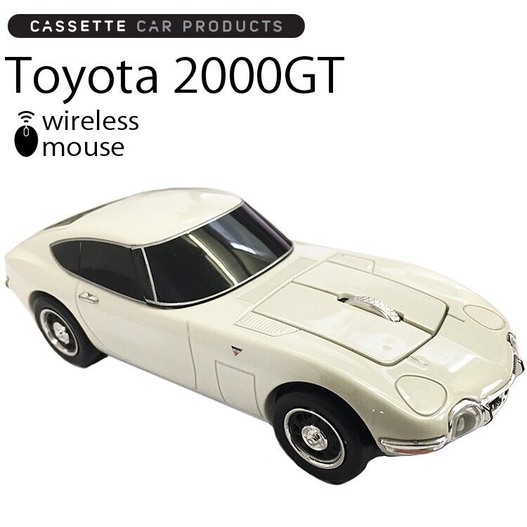 TOYOTA 2000GT Ivory Click Car Mouse / Wireless Mouse Toyota official license