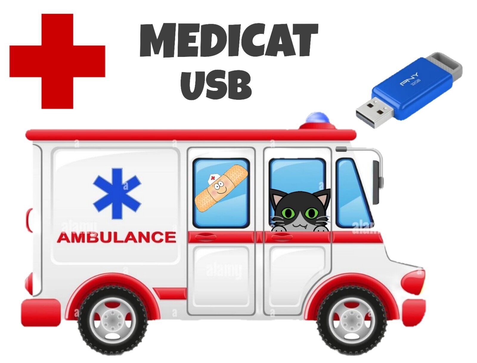 MediCat bootable USB, Hundreds  of tools - Diagnostic, Repair, Anti Virus, 