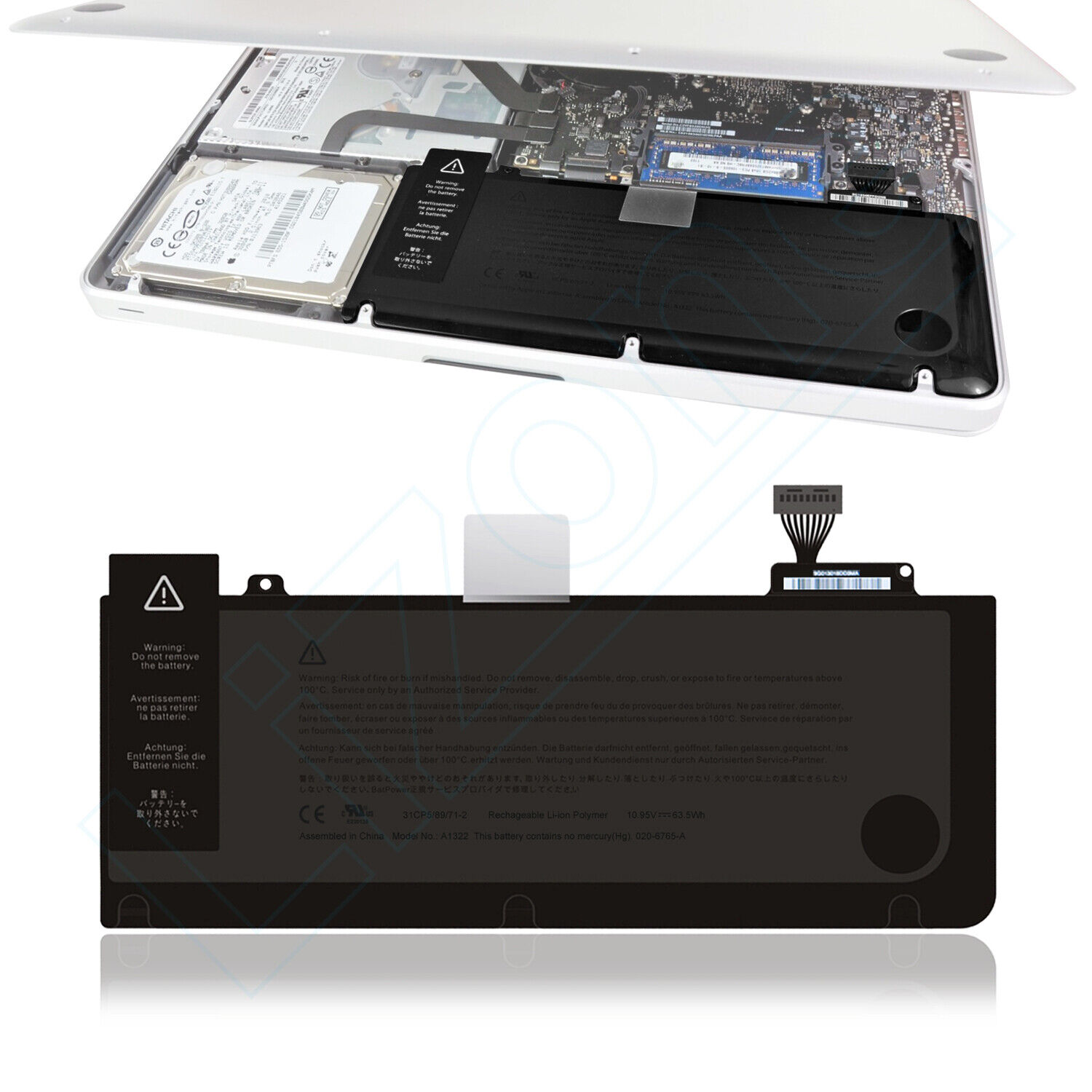 Genuine OEM A1322 Battery for Apple MacBook Pro 13 A1278 Mid 2009 2010 2011 2012