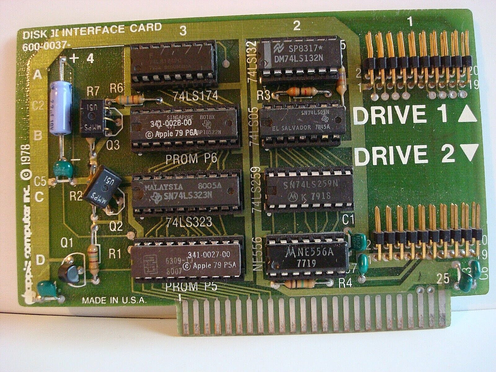 Apple II Disk II Interface Card 600-0037 Early 1978 Version – Tested and Working