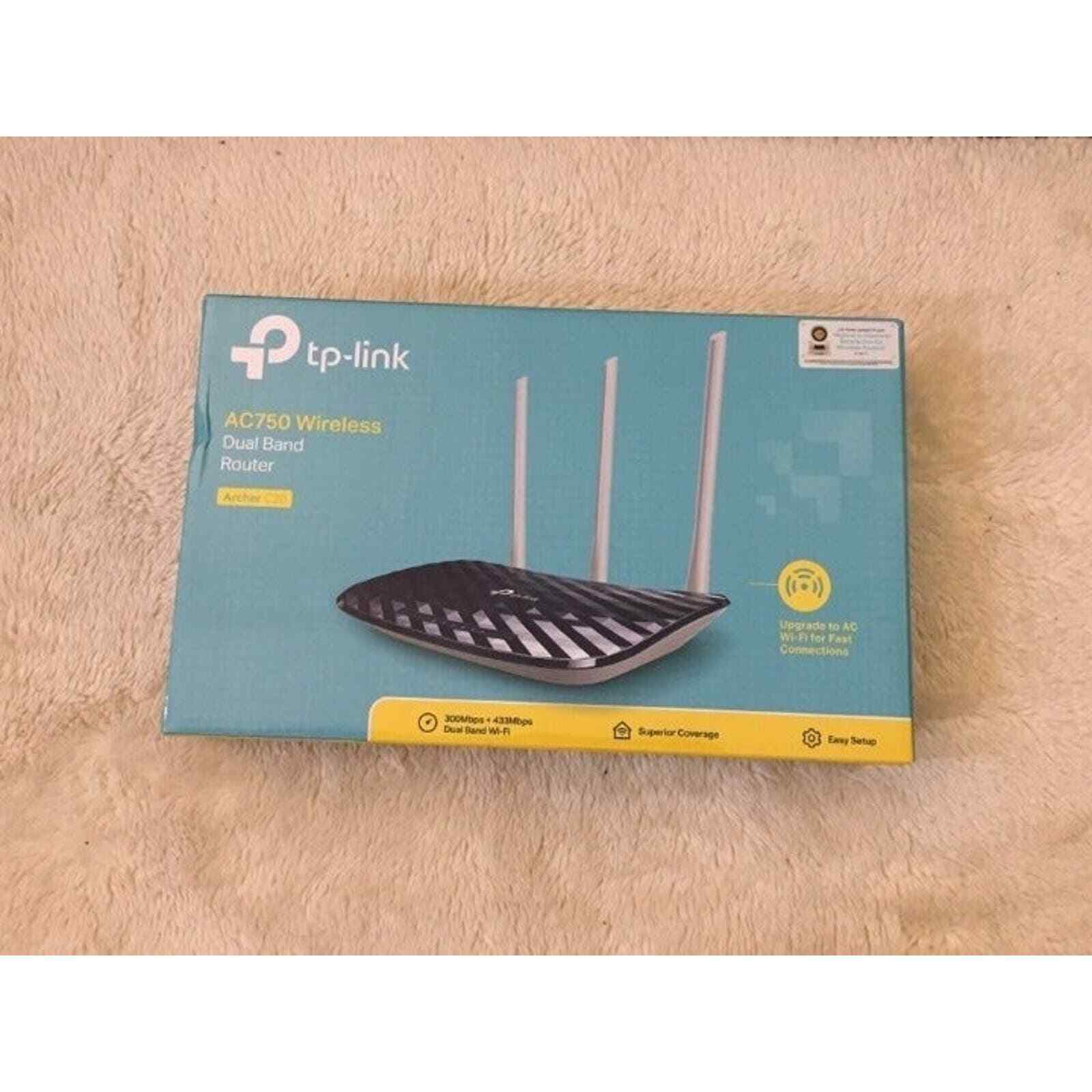 TP-Link AC750 Wireless Dual Band WiFi 5 Router- Archer C20