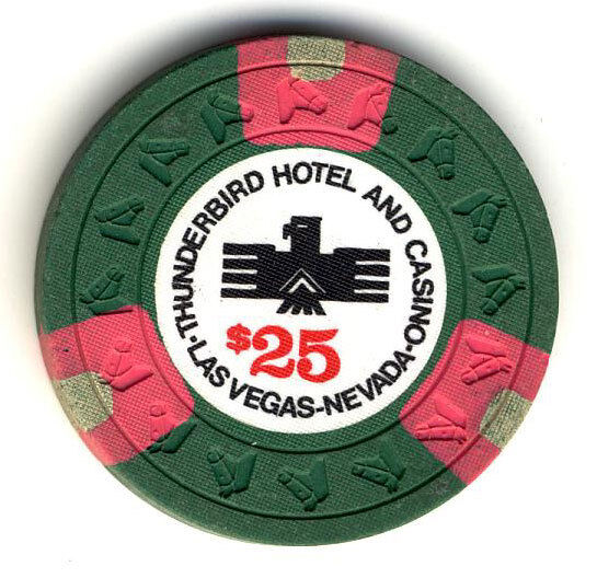 Thunderbird Casino Las Vegas NV $25 Chip 1948 - 1976  Obsolete Collector Chip *