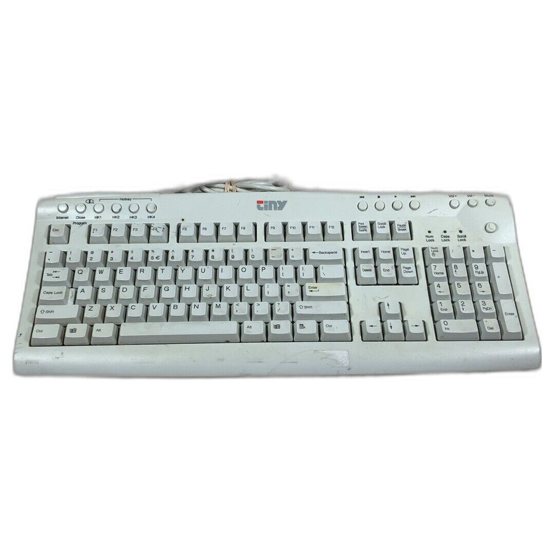 Retro Keyboard Tiny  KB-9805 Chicony PS/2 WORKS, NEEDS CLEANING
