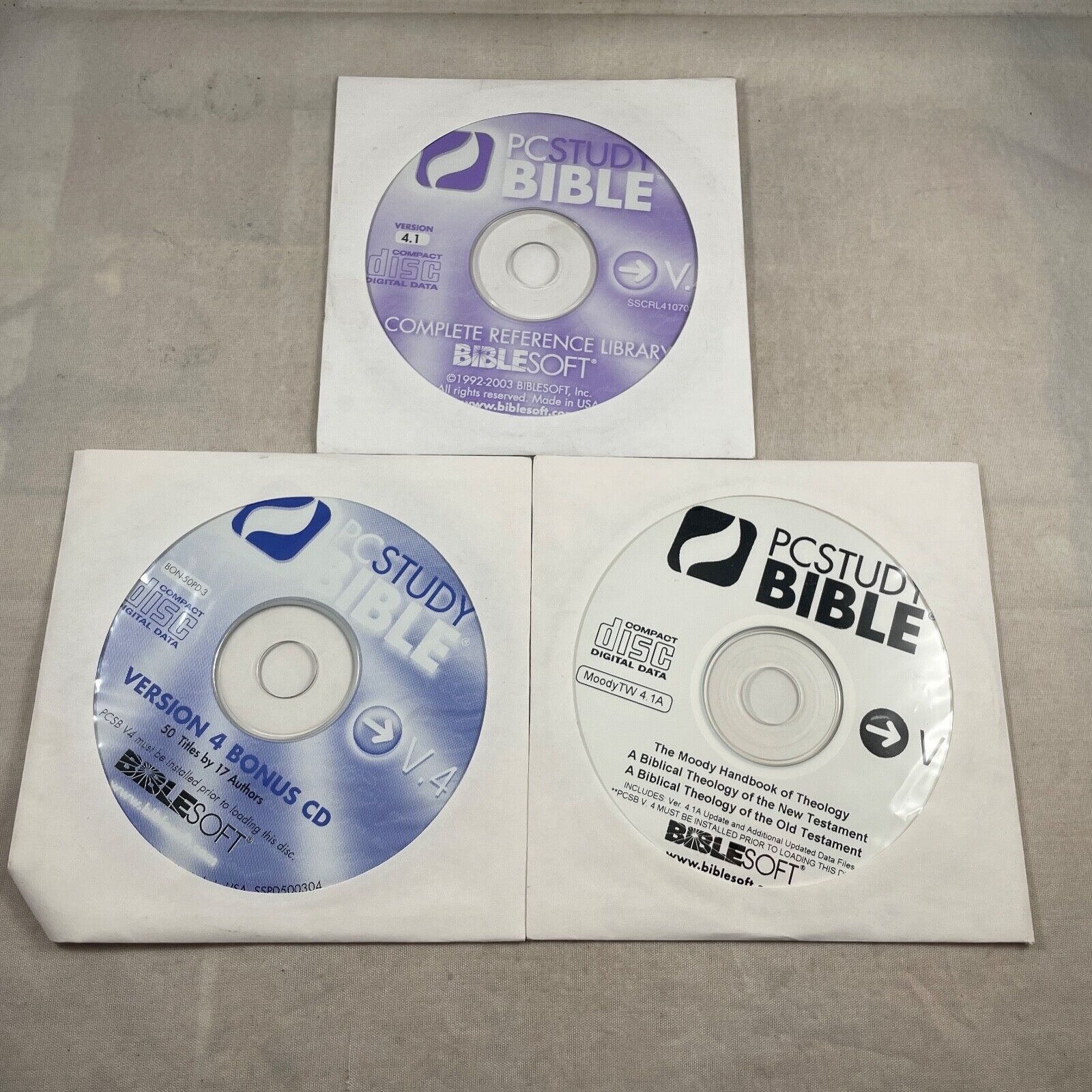 Biblesoft PC Study Bible Complete Reference Version 4 Windows Lot 3 Disc Set CD