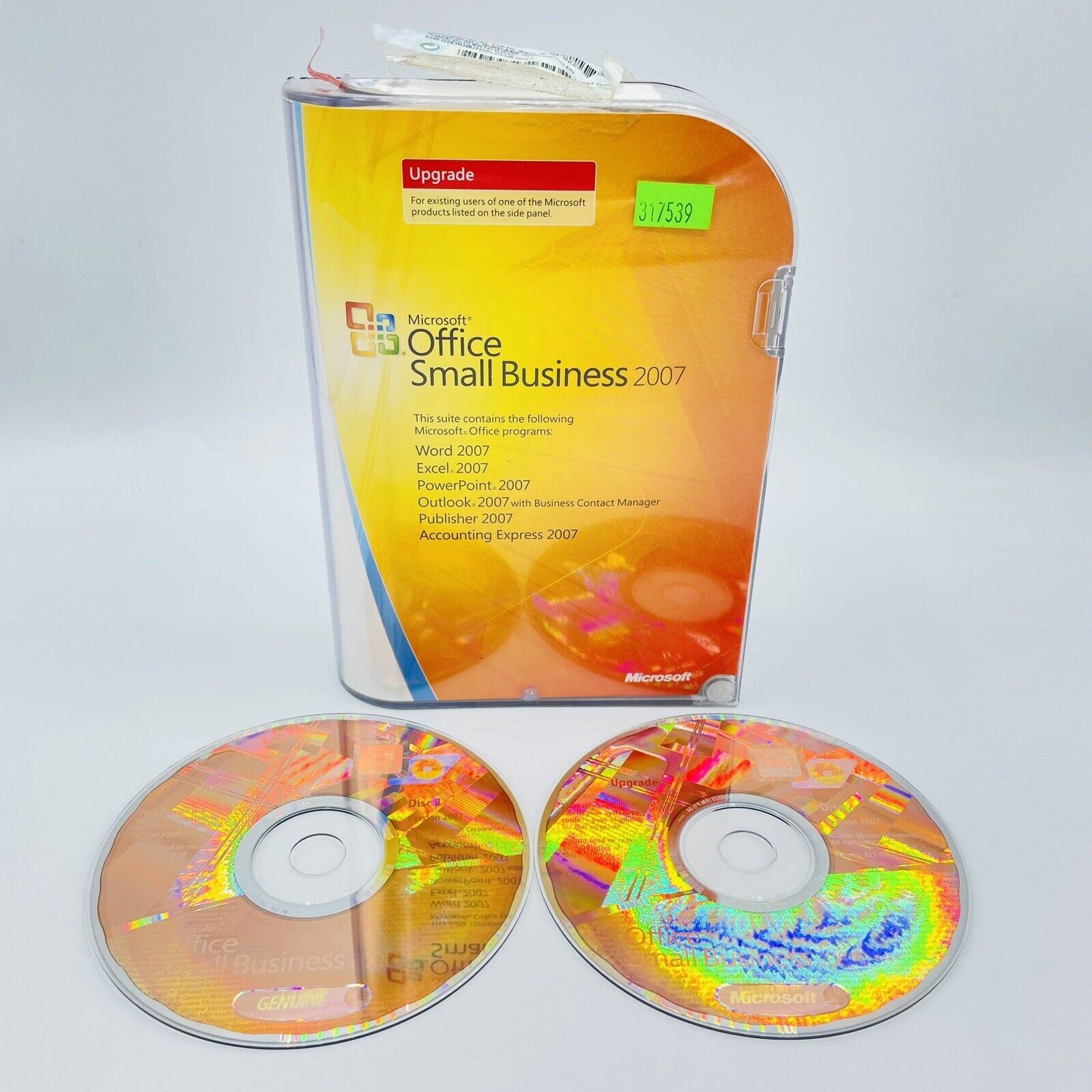 MICROSOFT OFFICE Small Business Edition 2007 UPGRADE w/ Key, 2–Disc Genuine