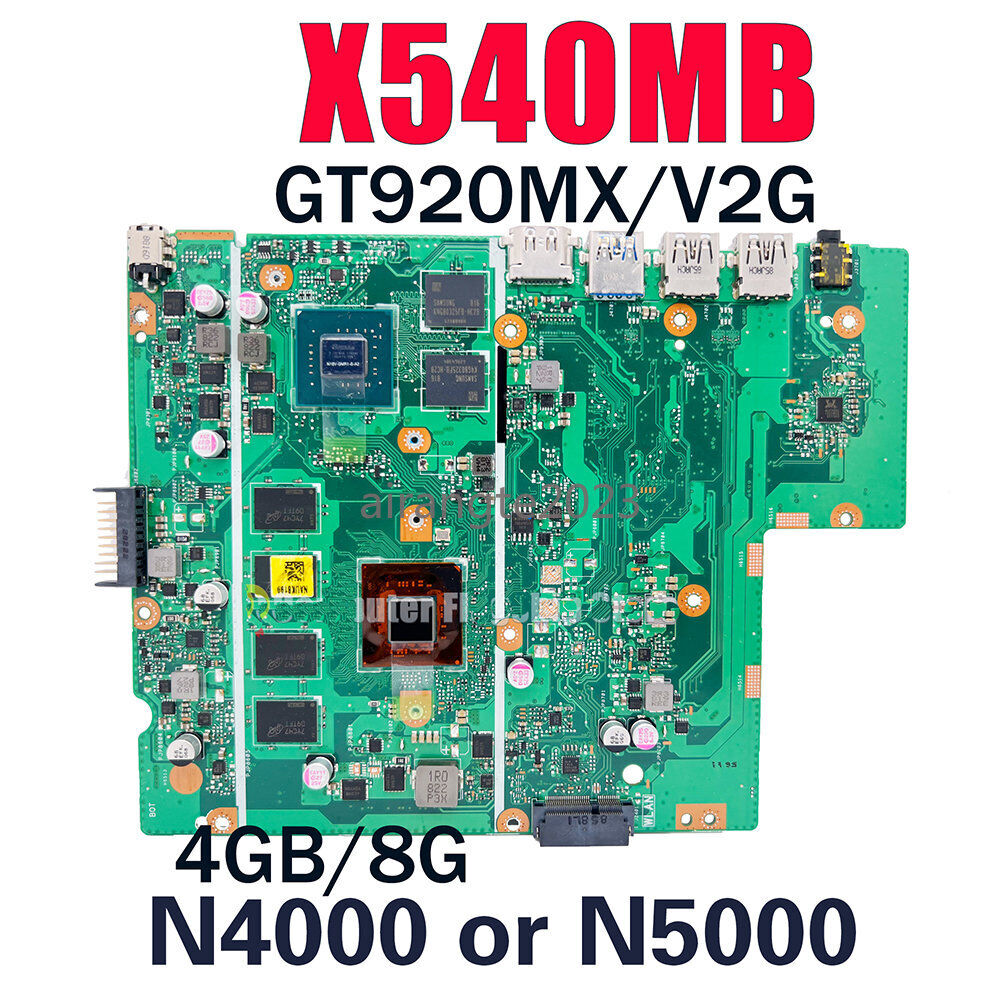 X540MB Laptop Motherboard For ASUS X540M A540M F540M 920MX/MX110 V2G N4000 N5000