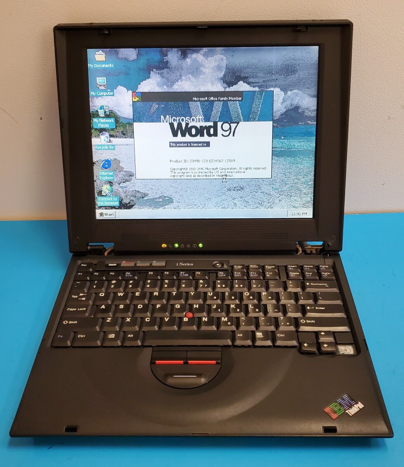 Vintage IBM Thinkpad iSeries Type 1161 Laptop Computer - Windows 2000 MS Office