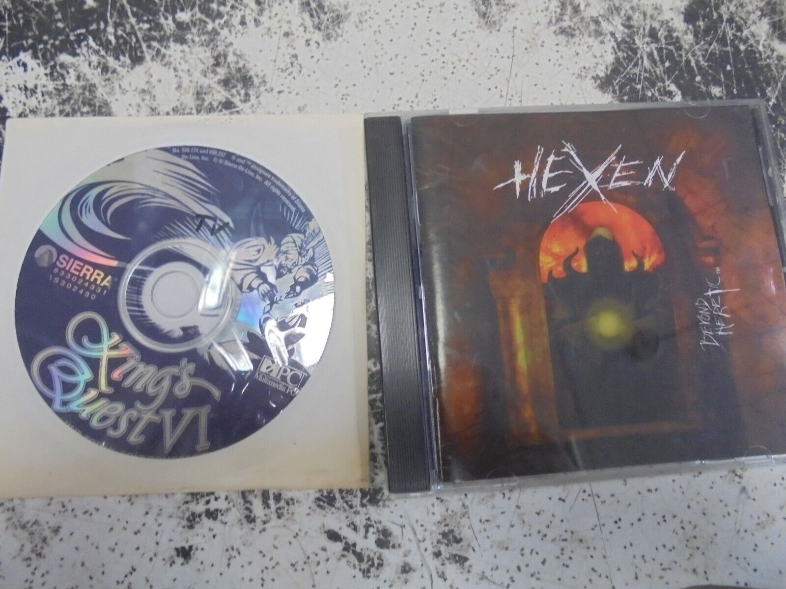 Hexen Beyond Heretic (PC, 1995) Game Vintage w/ King's Quest VI-Loose