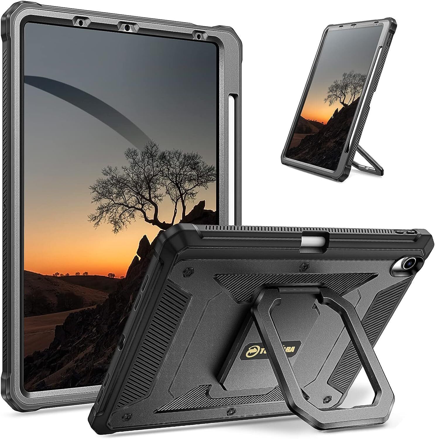 Shockproof Rugged Case For iPad Air 5th Gen 2022 Rotating Cover+Screen Protector