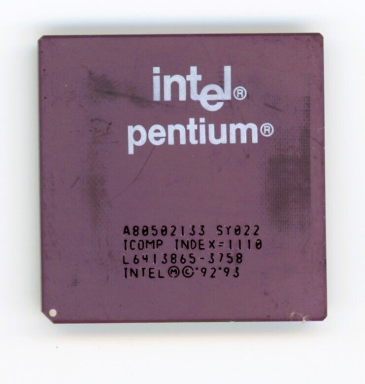 CPU INTEL PENTIUM A80502133 SY022/SSS i133 ---USED ---NOT TESTED --- ~0.12G GOLD