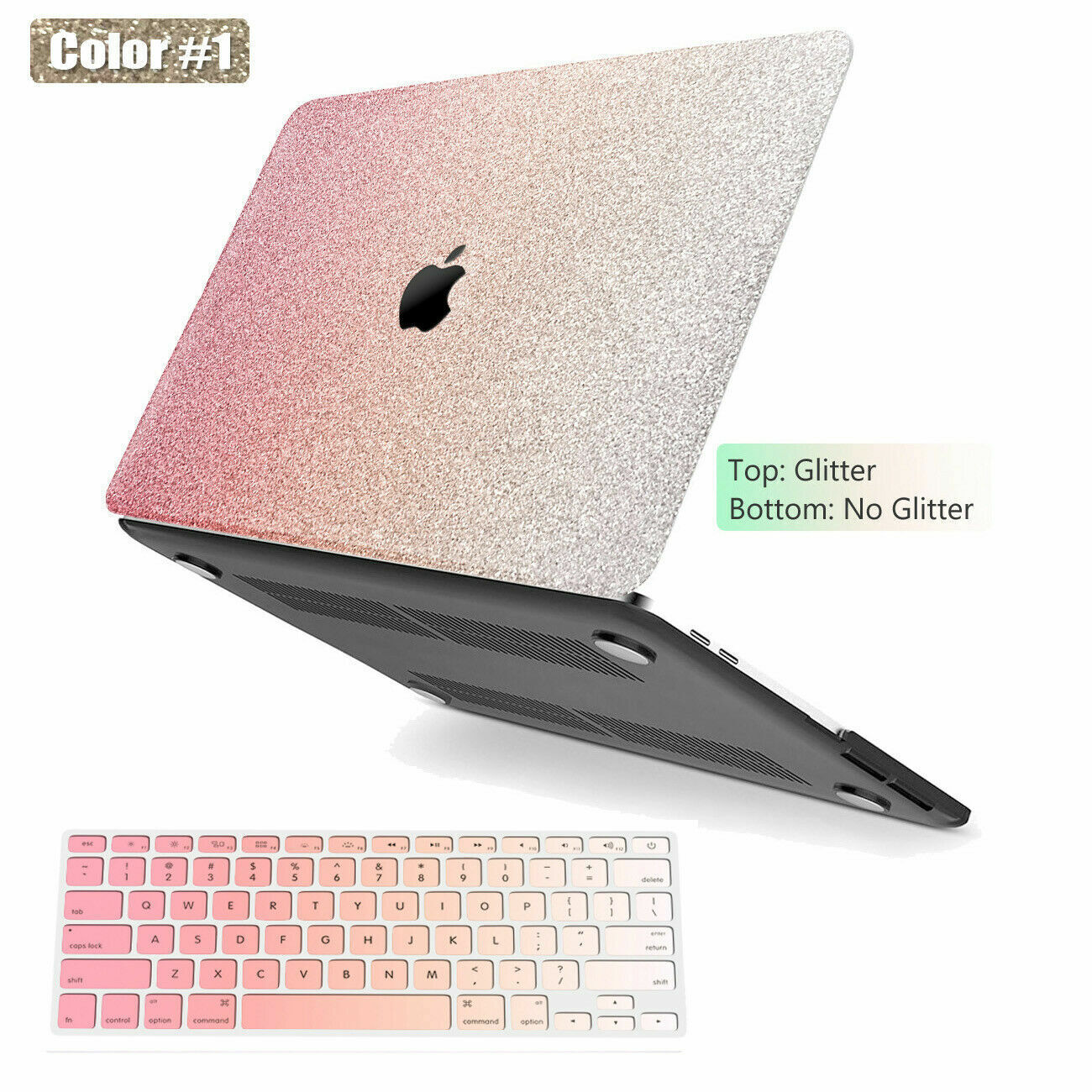 2021 Bling Sparkly Shinny Glitter Rubberized Hard Case Cover For Macbook Air Pro