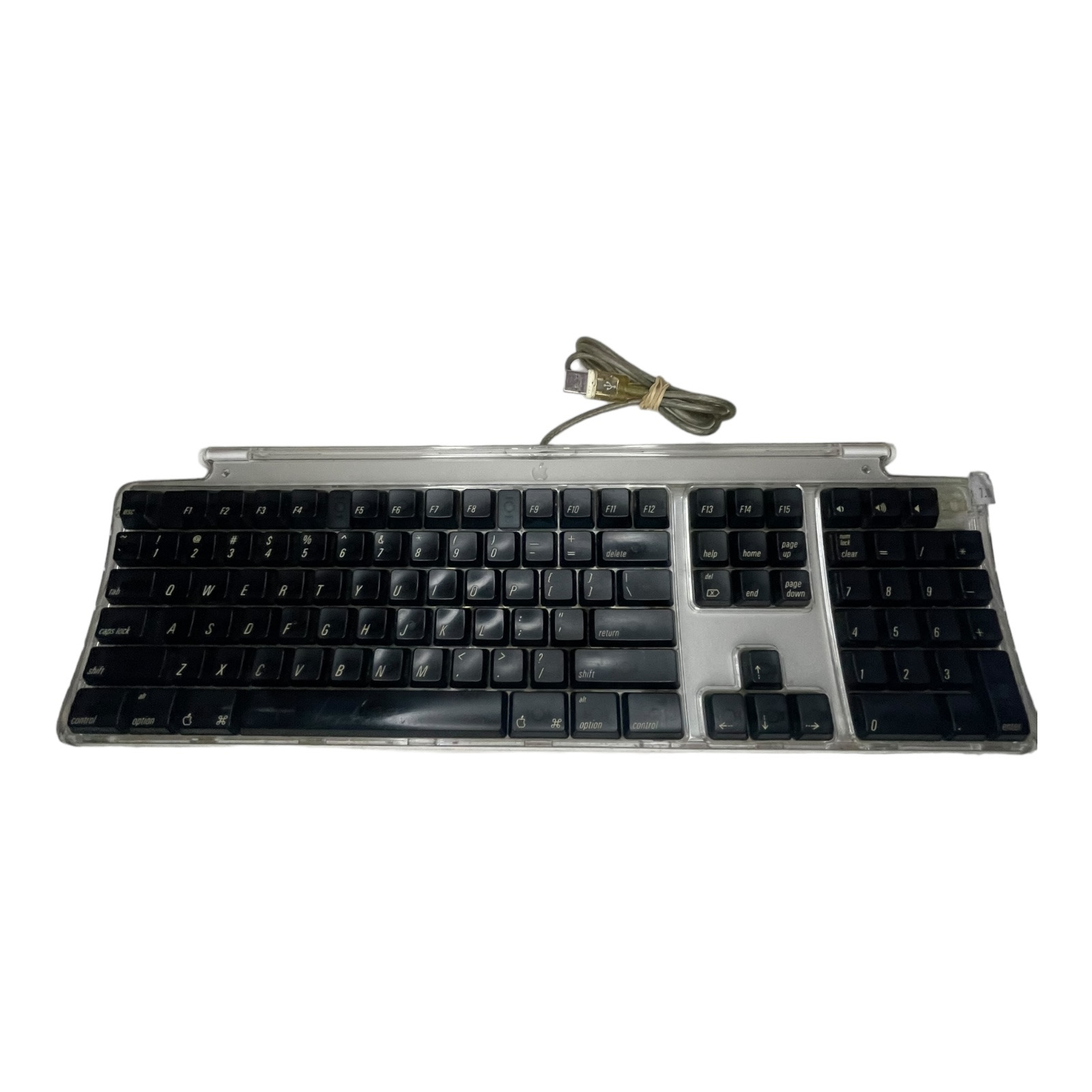 Apple Vintage Keyboard Desktop Imac Clear Black Keys M7803 Lot Of 3