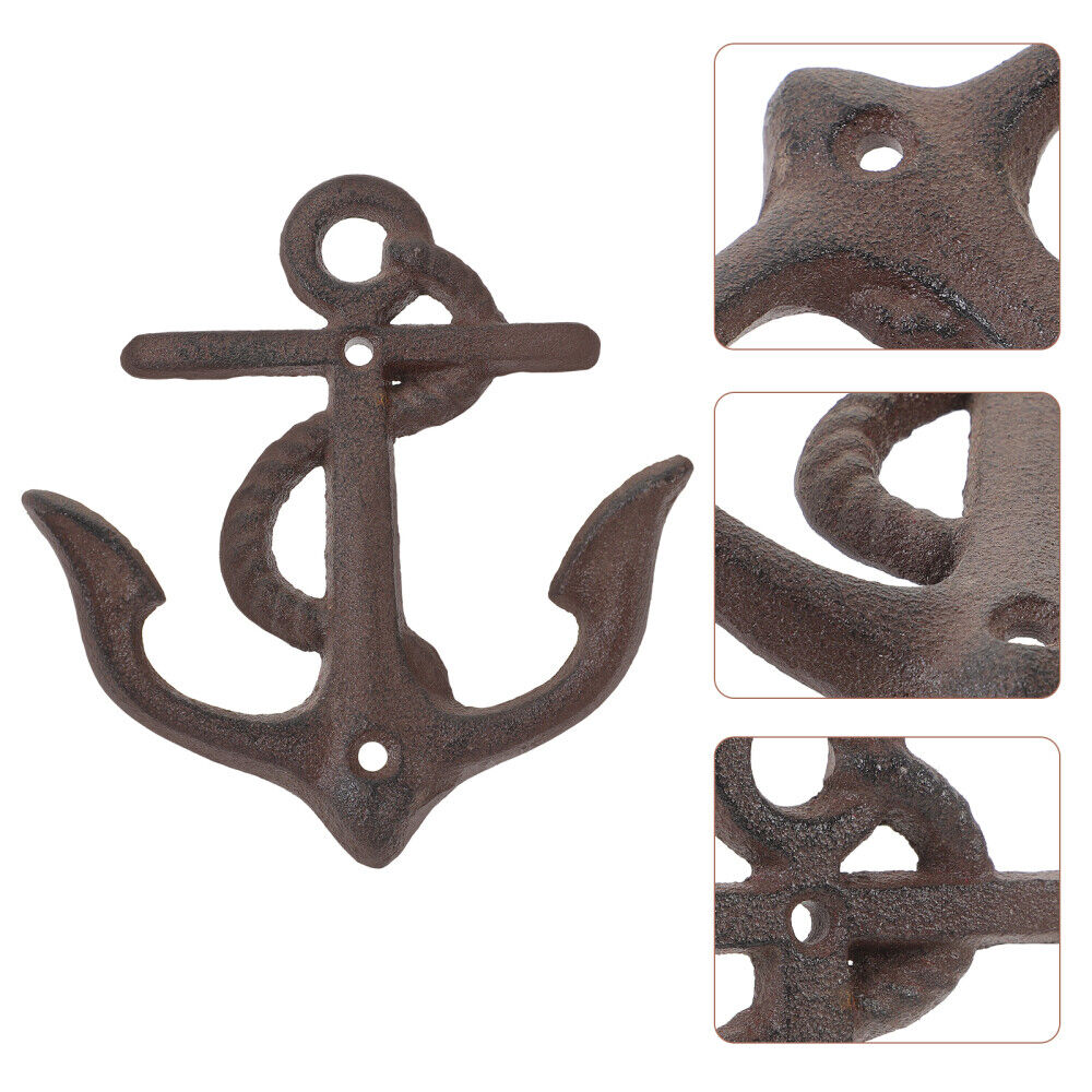  Rustic Cast Iron Anchors Decorative Wall Hook Easy to Install