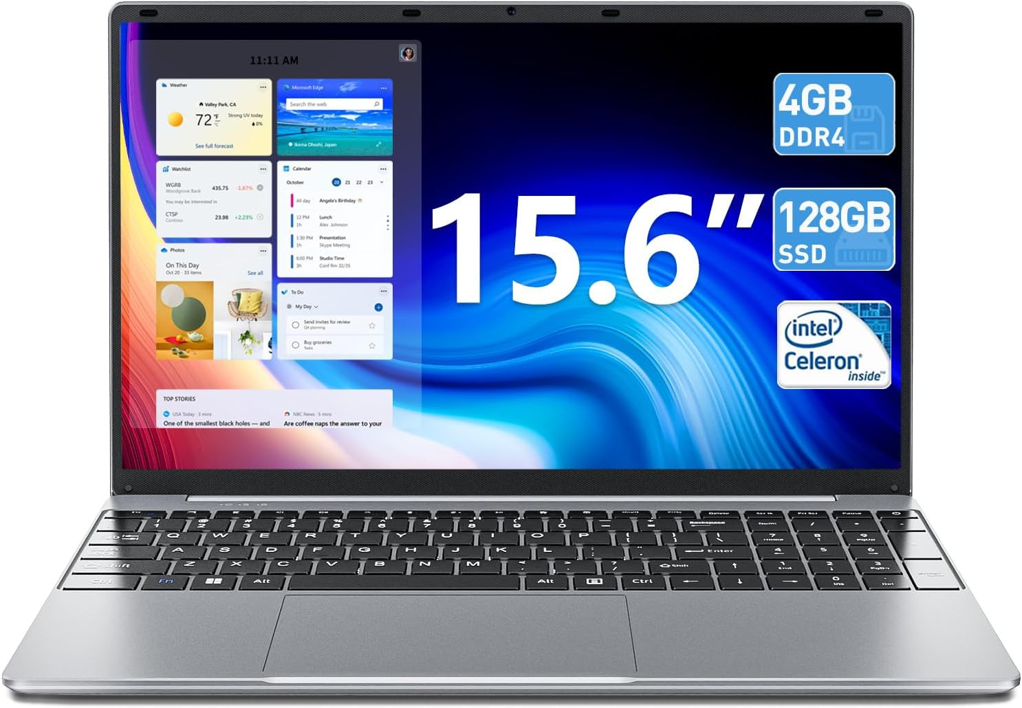 SGIN 14/15.6/17.3 Inch Laptop Up to 2.8GHz 1128GB 256GB 512GB SSD Computer WiFi 
