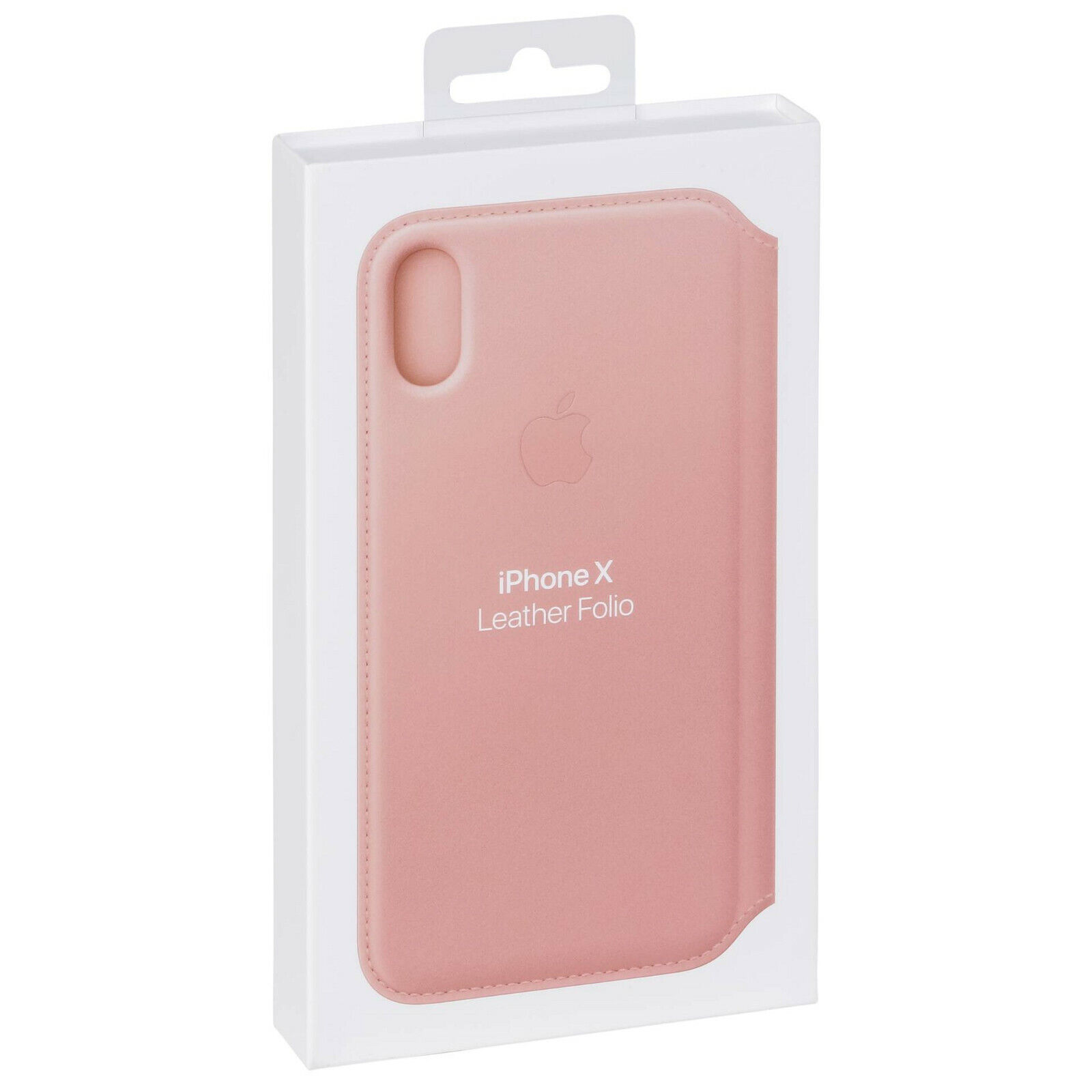 NEW Genuine Apple MRGF2ZM/A Leather Folio Case Cover for iPhone X Soft Pink