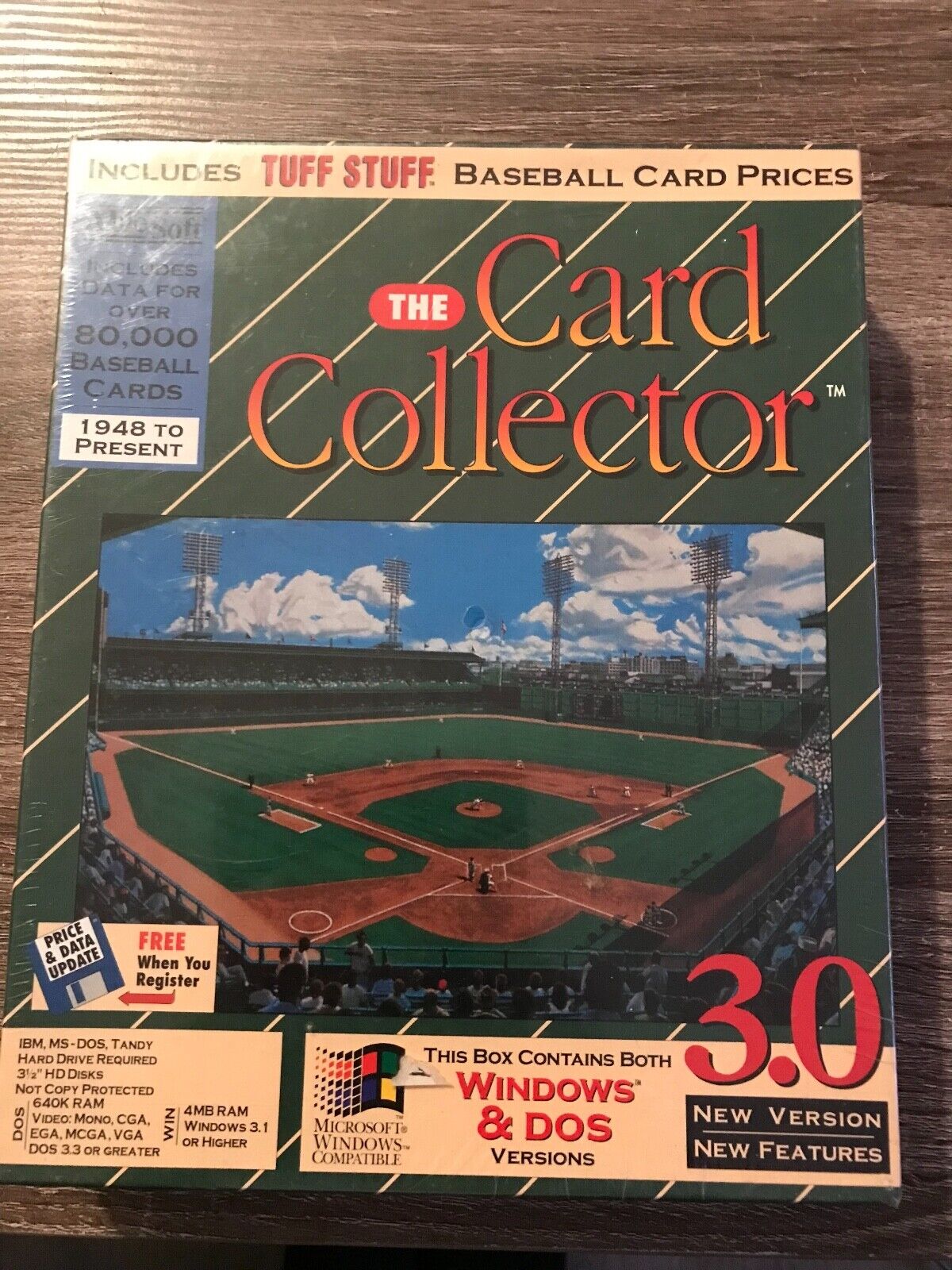 THE CARD COLLECTOR 3.0 Baseball NOS VTG. 1990'S ABLE SOFT  WINDOWS & DOS SEALED