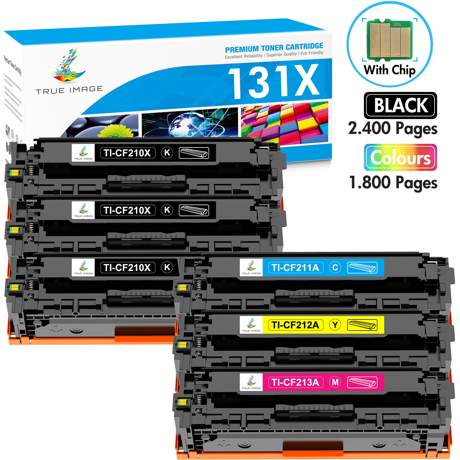 CF210A 131A Color Toner Lot For HP LaserJet Pro 200 M251nw MFP M276nw Printer