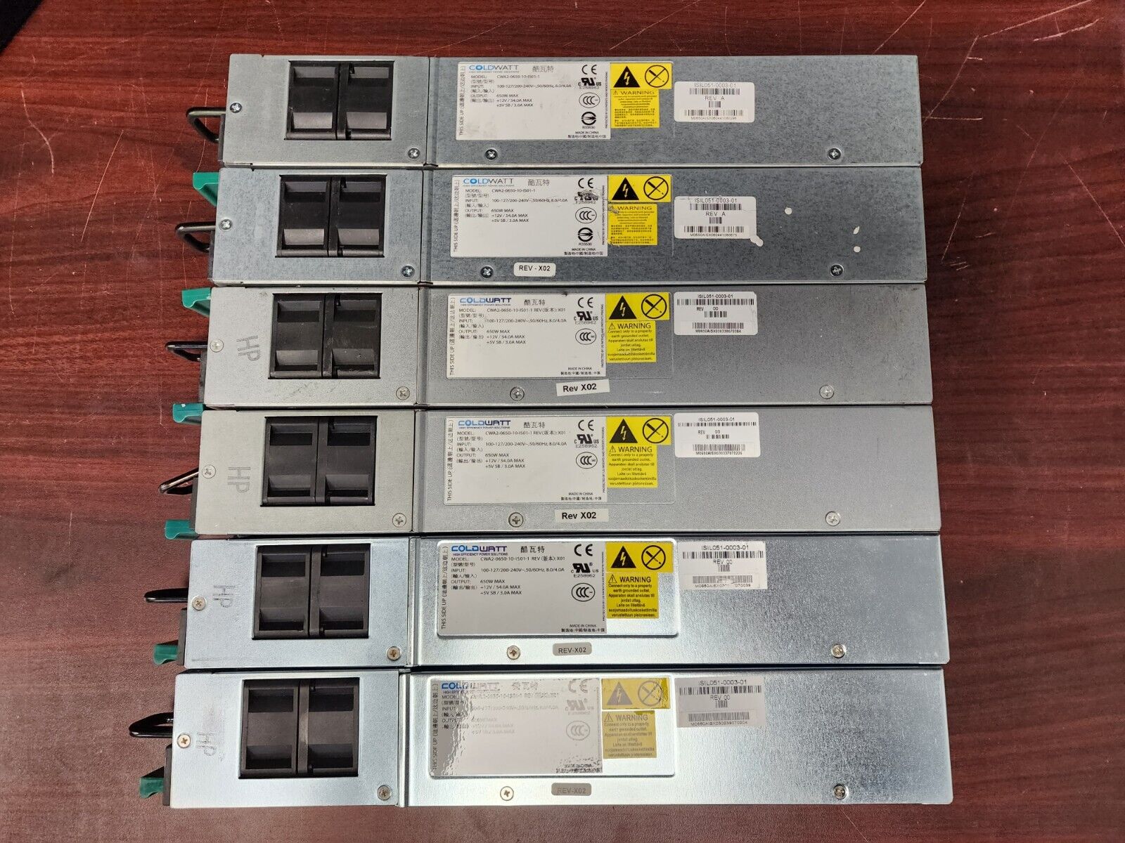 Lot of 6 pcs Coldwatt CWA2-0650-10-IS01-1 REV X01/X02 Power Supply 650W PSU #95
