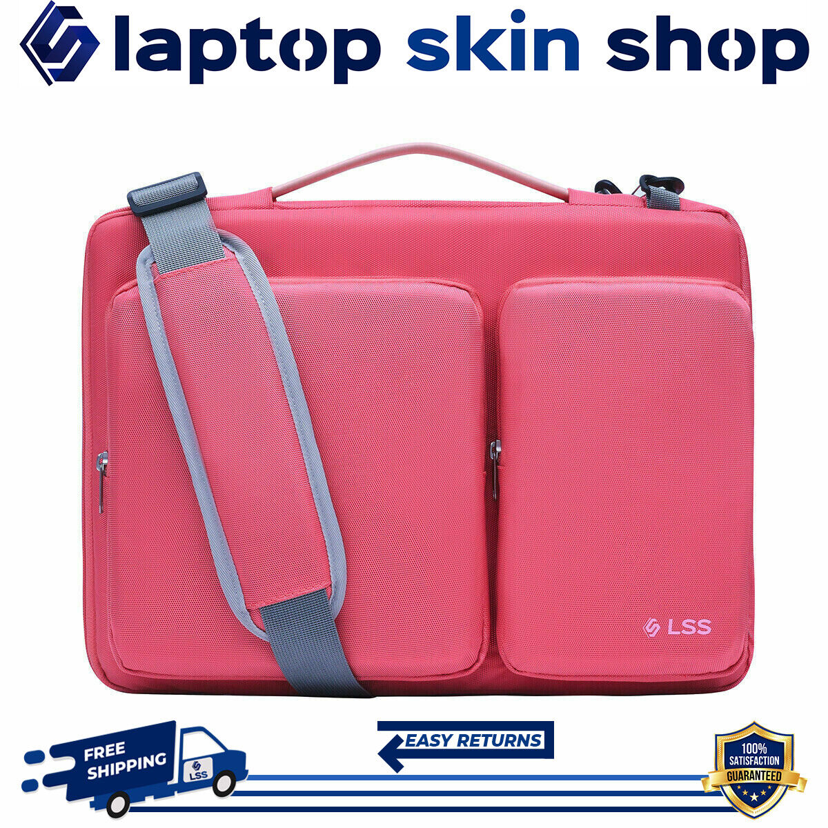 Laptop Sleeve Carry Case Bag Shockproof Protective Handbag 13-13.5 Inch Pink