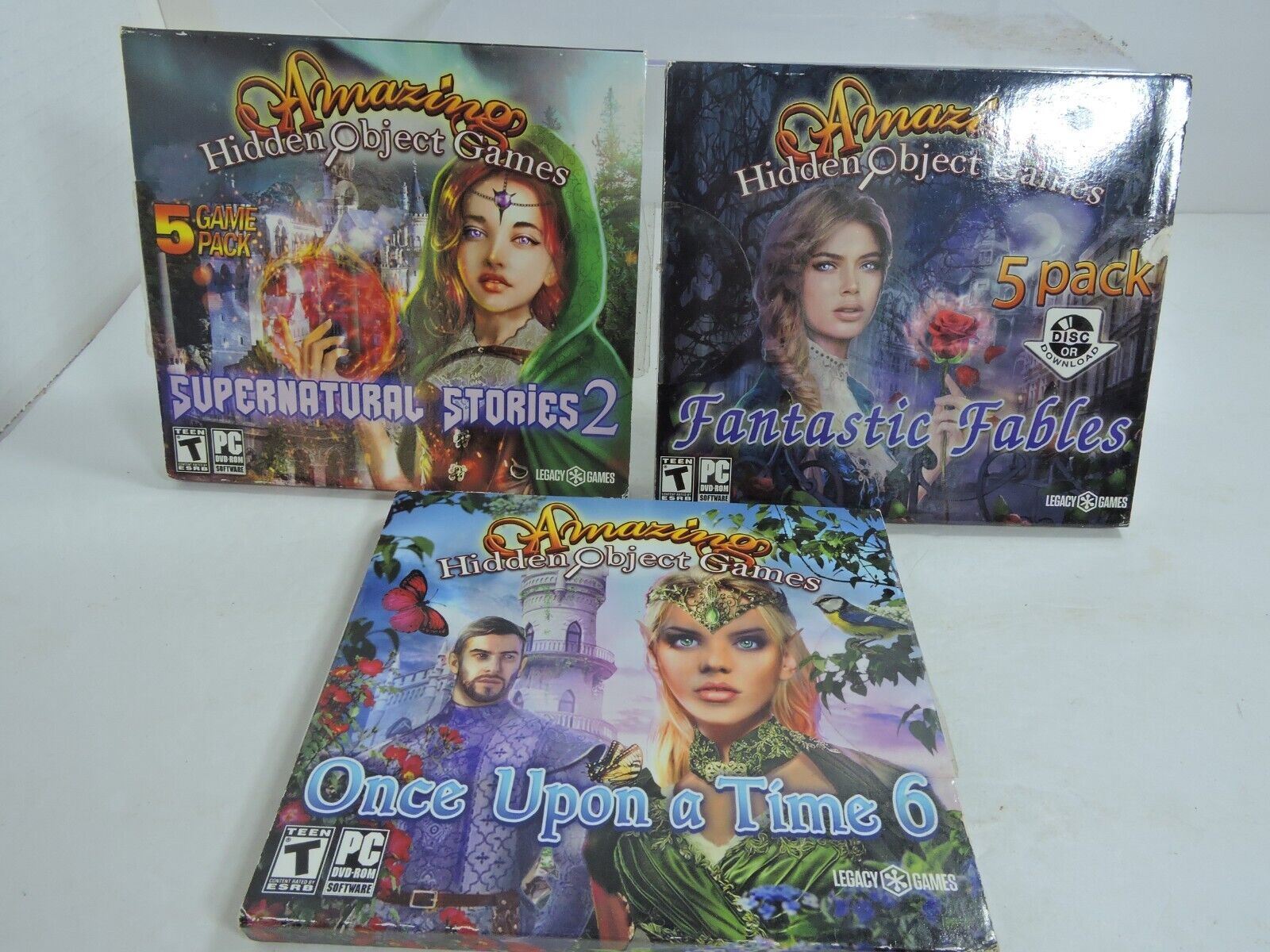 Legacy Games amazing hidden object games lot of 3 PC games