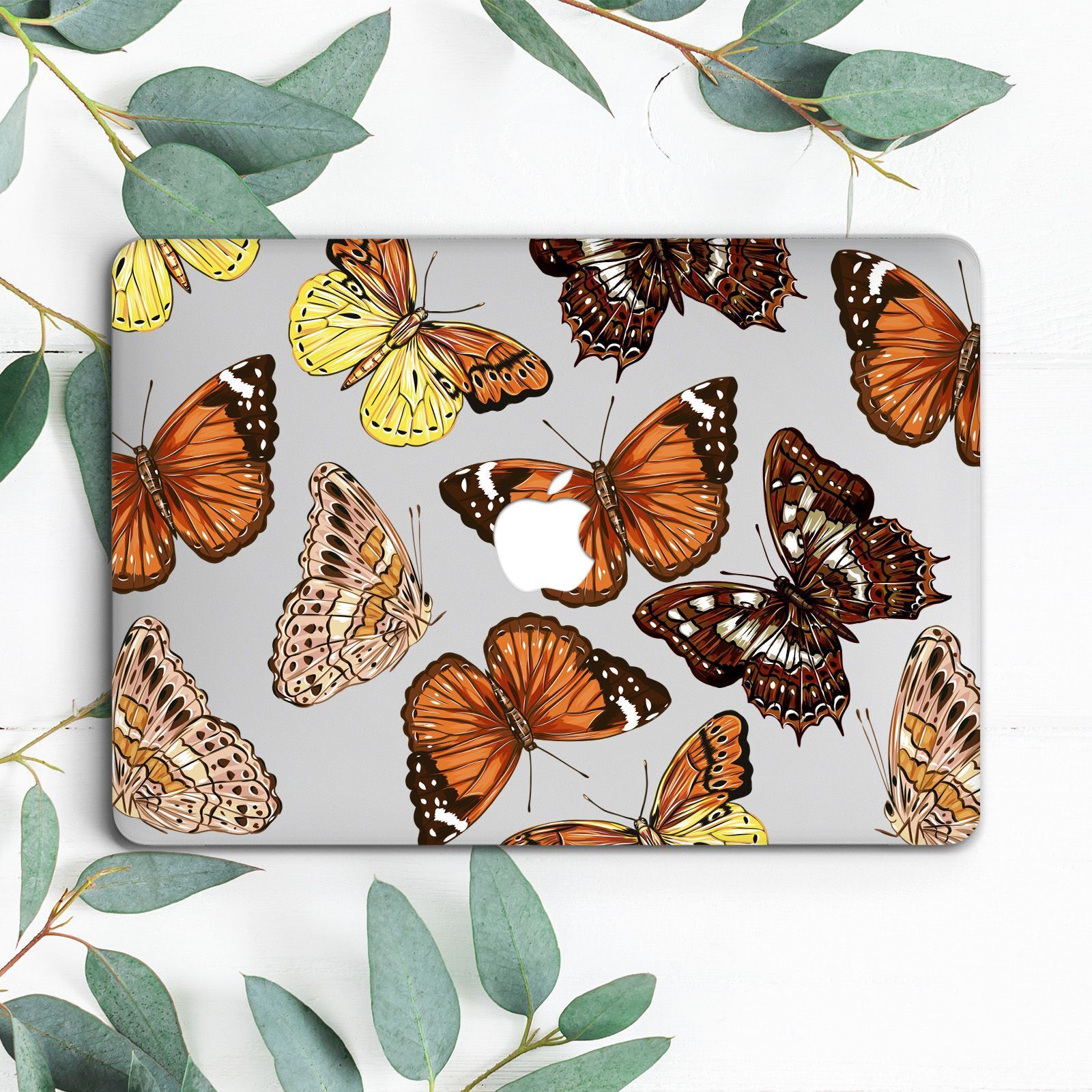 Butterflies Monarch Cute Clear Hard Case For Macbook Pro 13 14 15 16 Air 13