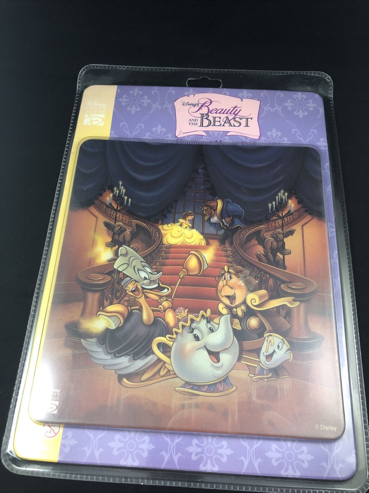 Disney Interactive Mouse pad Beauty And The Beast Vintage