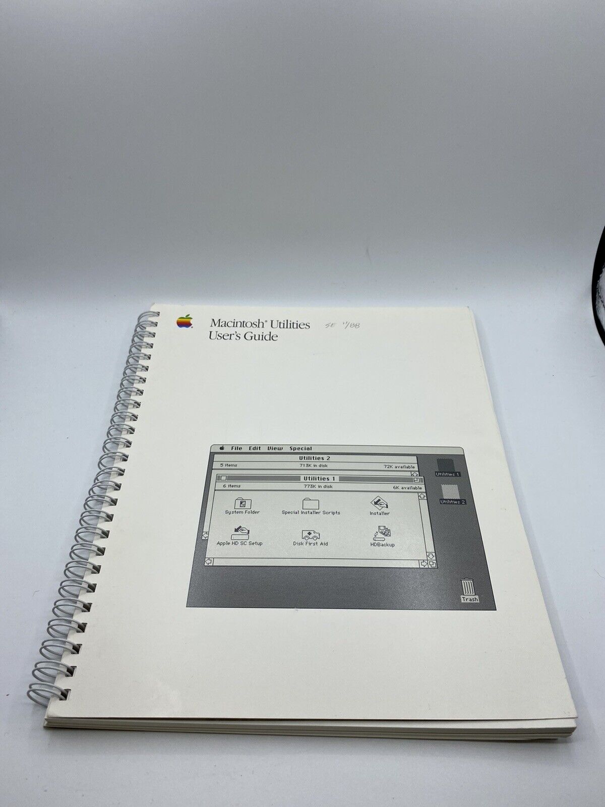 Apple Macintosh  Utilities User\'s Guide Manula Original 1988 030-3283-A  B3G1