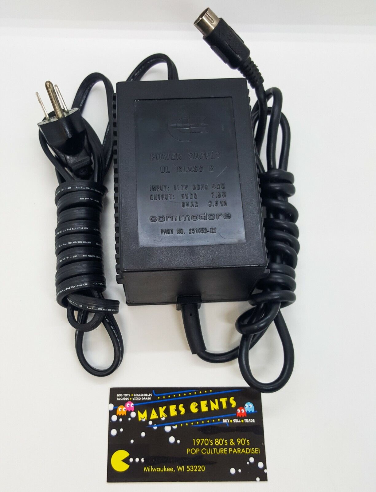 1980s - Original AC POWER SUPPLY 5VDC/9VAC 4 Pin Commodore Computer C64