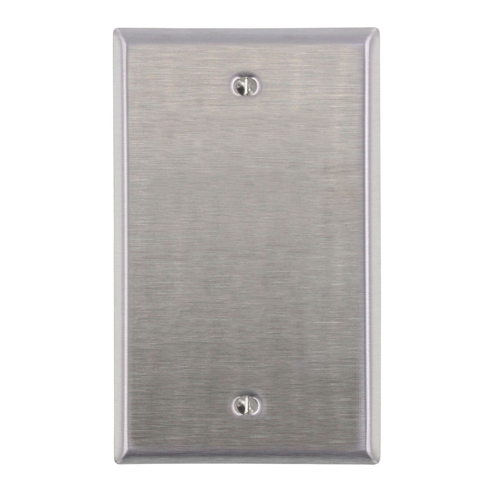 LEVITON 84014-40 1-GANG NO DEVICE BLANK WALLPLATE, STANDARD, STAINLESS STEEL