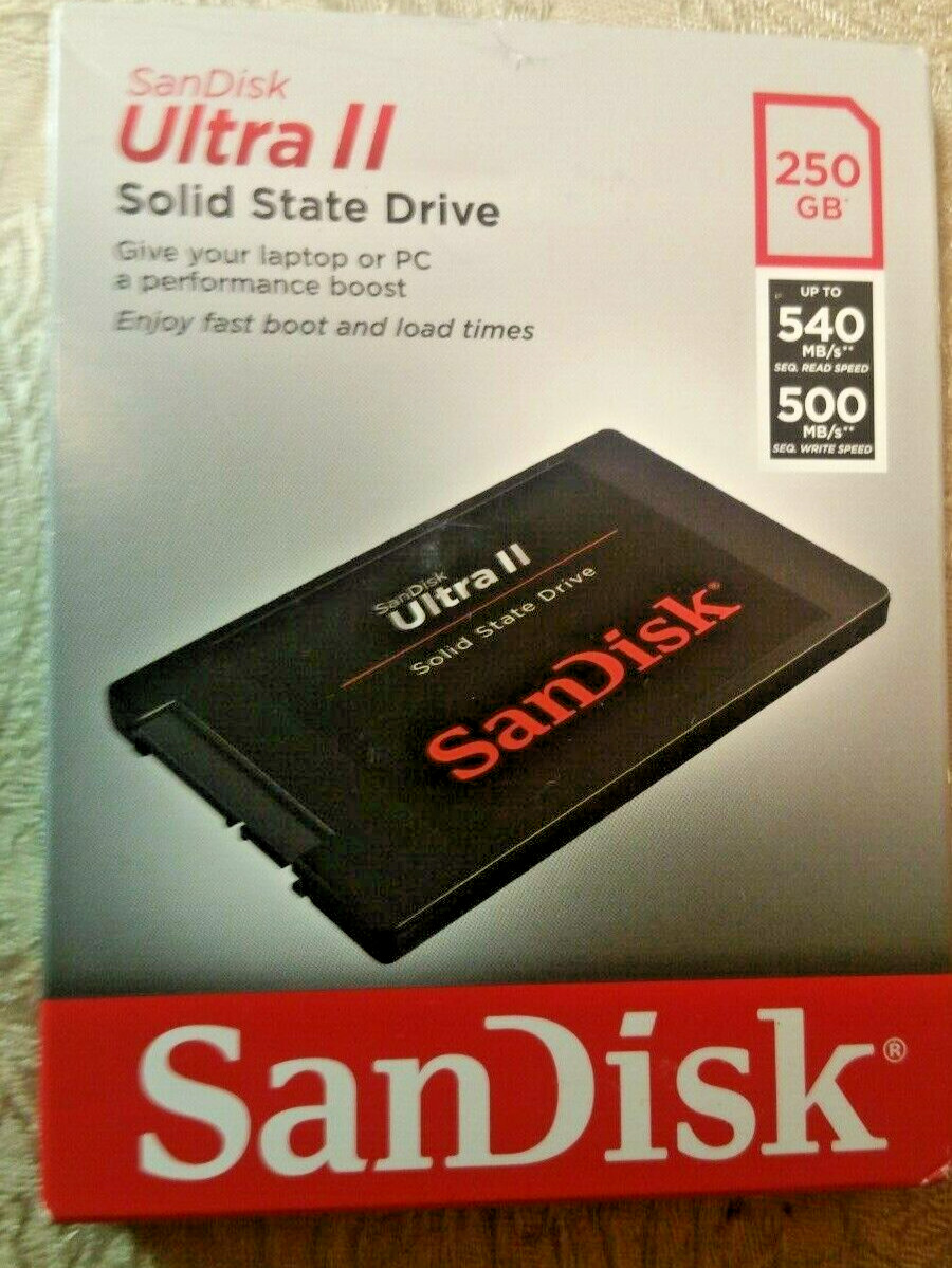 Genuine SanDisk - Ultra II 250GB Internal SATA Solid State Drive for Laptops