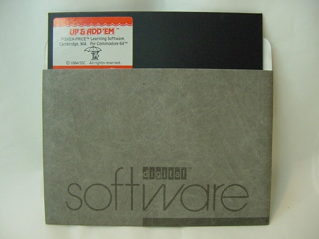 VTG COMMODORE 64 SOFTWARE FLOPPY DISC  - FISHER PRICE UP & ADD EM