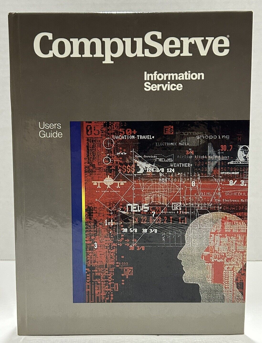 Vintage RARE CompuServe Information Service User's Guide Hard Cover 1985