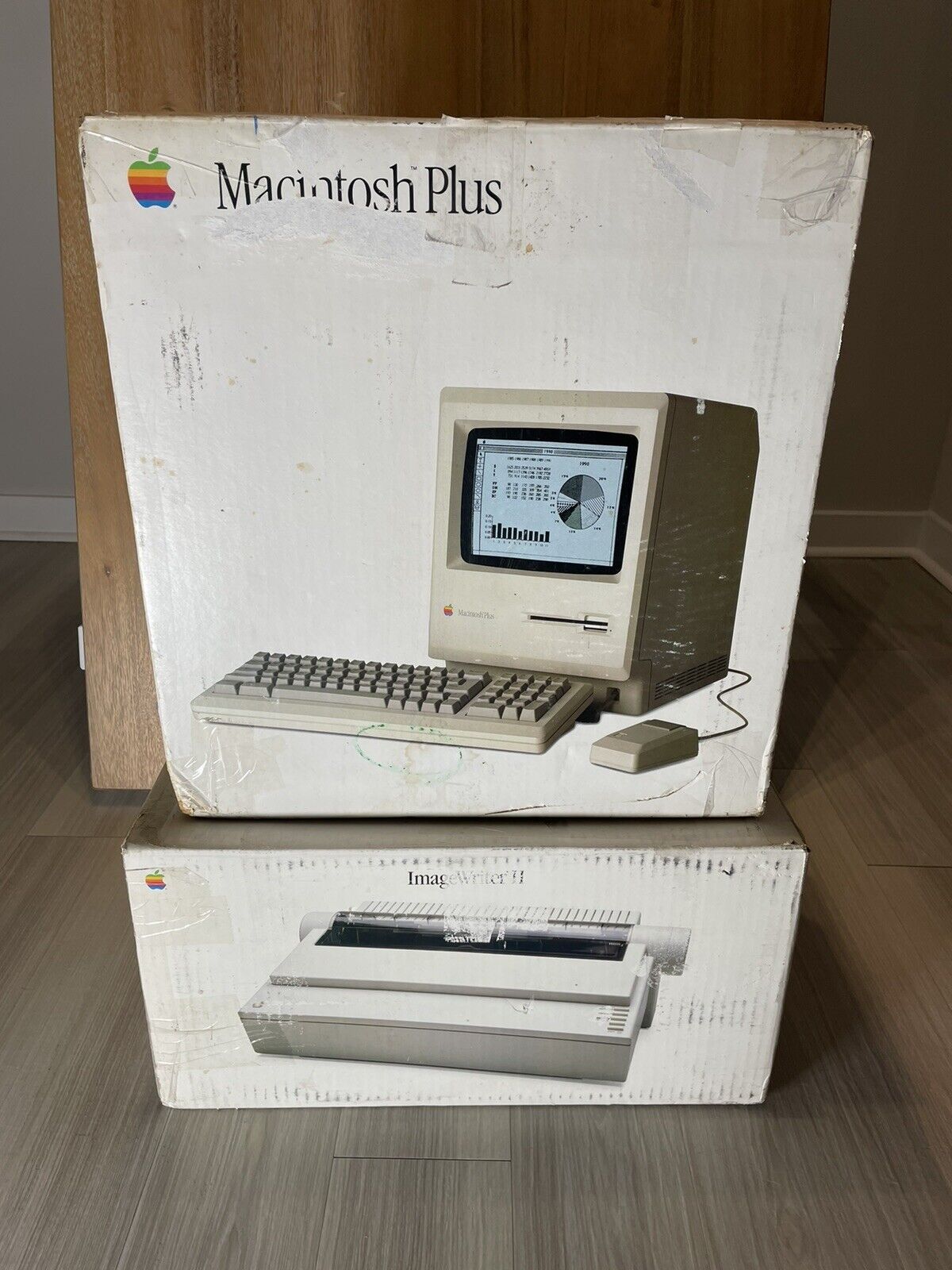 1986 Apple MacIntosh Plus Computer w/Apple Image Writer II Printer, KeyBoardEtc
