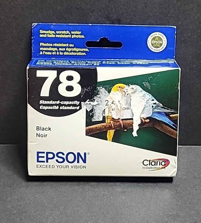Epson T078 Black Ink Printer Cartridge 78 Exp Date. 07-2011